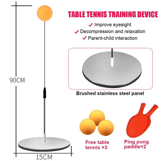 Pingpong Trainer Table Tennis Trainer Racquet Movement Athletics Stainless Steel Wood Table Tennis Practice Game Racket Play: set B