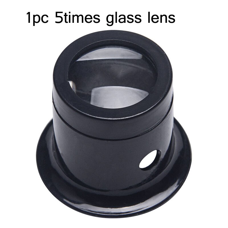 Watch Repair Tool Magnifier 5X 10X 15X 20X Glass Loupe Eyepiece Eyes Clip Magnifier Watchmaker Watch Part Battery Removal Tool: 5 times glass lens