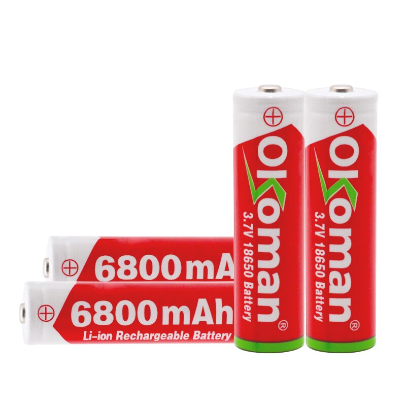 100% Original 3.7v 6800mah 18650 Lithium Rechargeable Battery For battery pack power tool Flashlight batteries