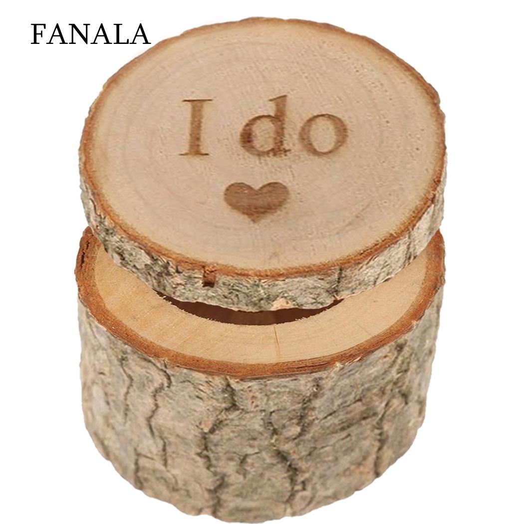 Wooden Engagement Ring Storage Box Wedding Jewelry As picture Accessory Holder: wooden ring box 2