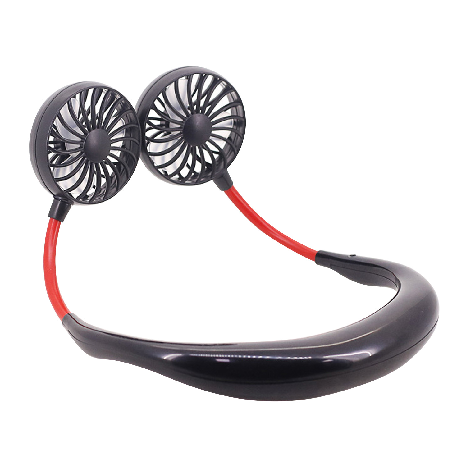 Elisona draagbare 3-- snelheden mini usb-ventilator, nekbandventilator, koeler voor buitensport, thuis, school, reizen, flexibele ventilator, oplaadbaar via usb