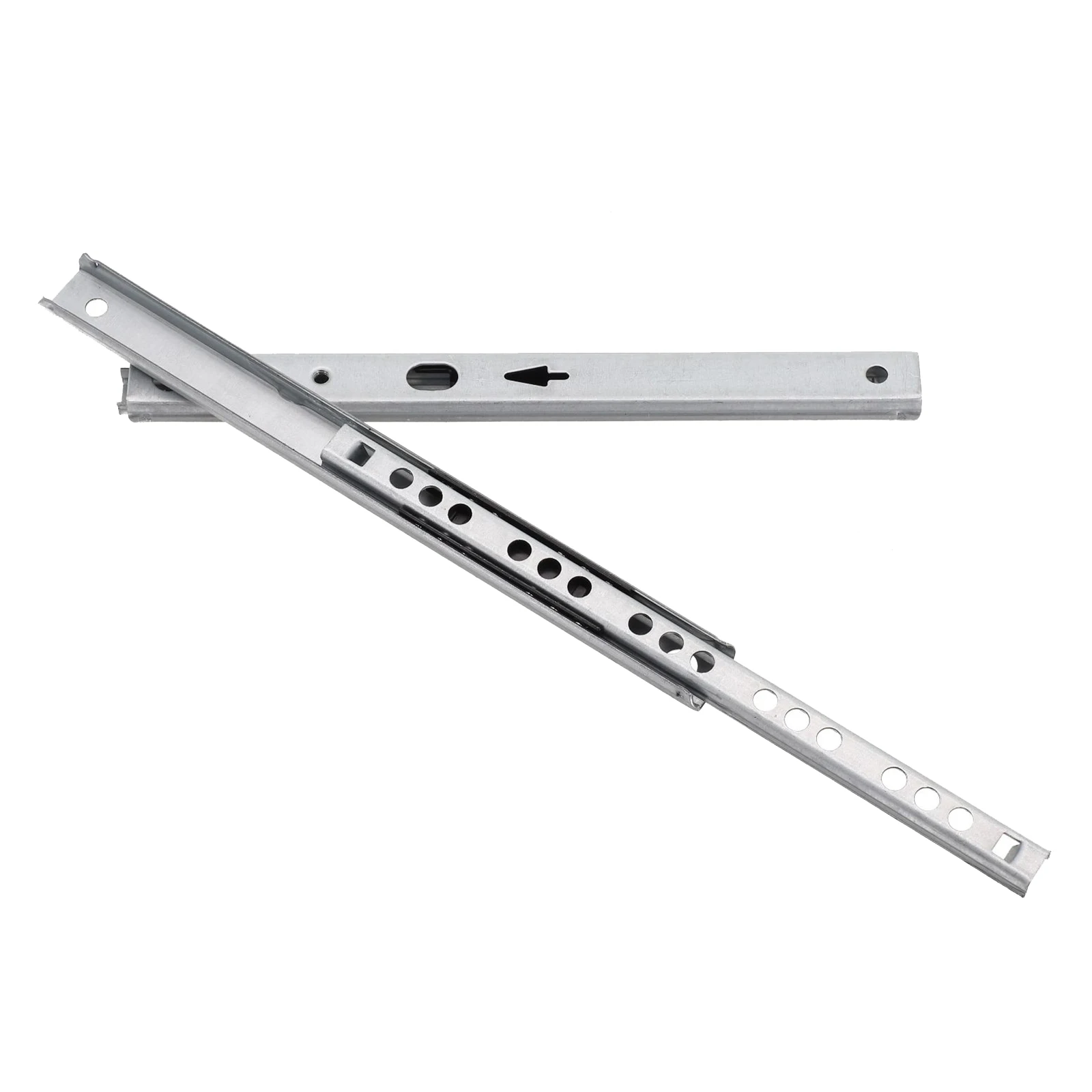 2PCS Kitchen Cupboard Drawer Slides Furniture Guide Rail Full Extension Parts Width 17mm Color As Pictures Show