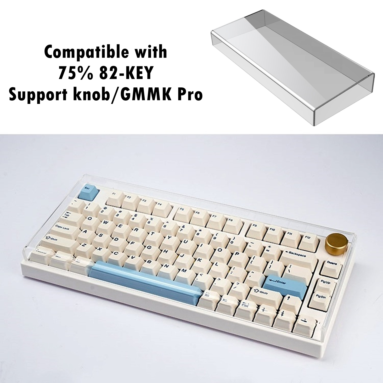 Acrylic Mechanical Keyboard Dust Cover Easy to Use Computer Keyboard Accessories Transparent Protector for Office