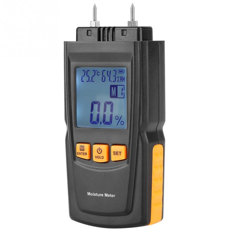Détecteur D'humidité Numérique Avec Pointes – Pour Bois, Murs, Matériaux De Construction | Mesure Précise, écran LCD, Fonction Hold