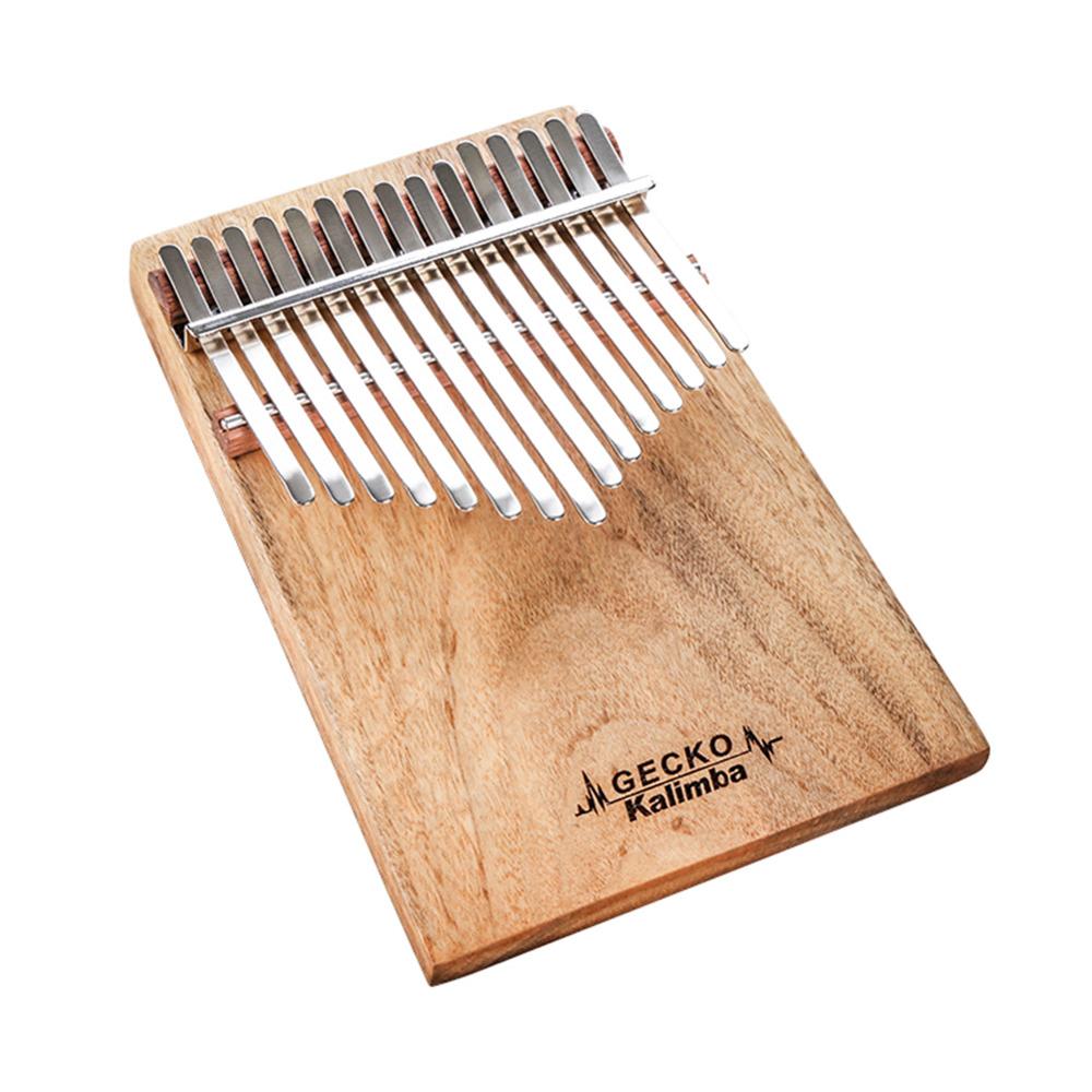 GECKO 15 Key Kalimba Thumb Piano G Tone Mbira Keyboard Instrument + Tune Hammer Camphor Wood Kalimba Musical Instrument K15CAP