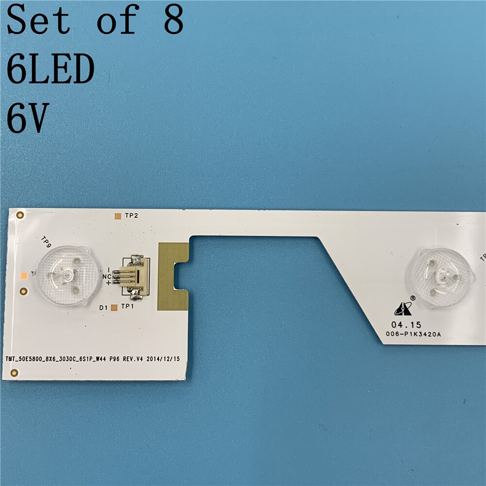 1set=8pieces TCL B50A658U Led backlight TMT-50E5800-8X6-3030C-6S1P-W44 P96REV.V4
