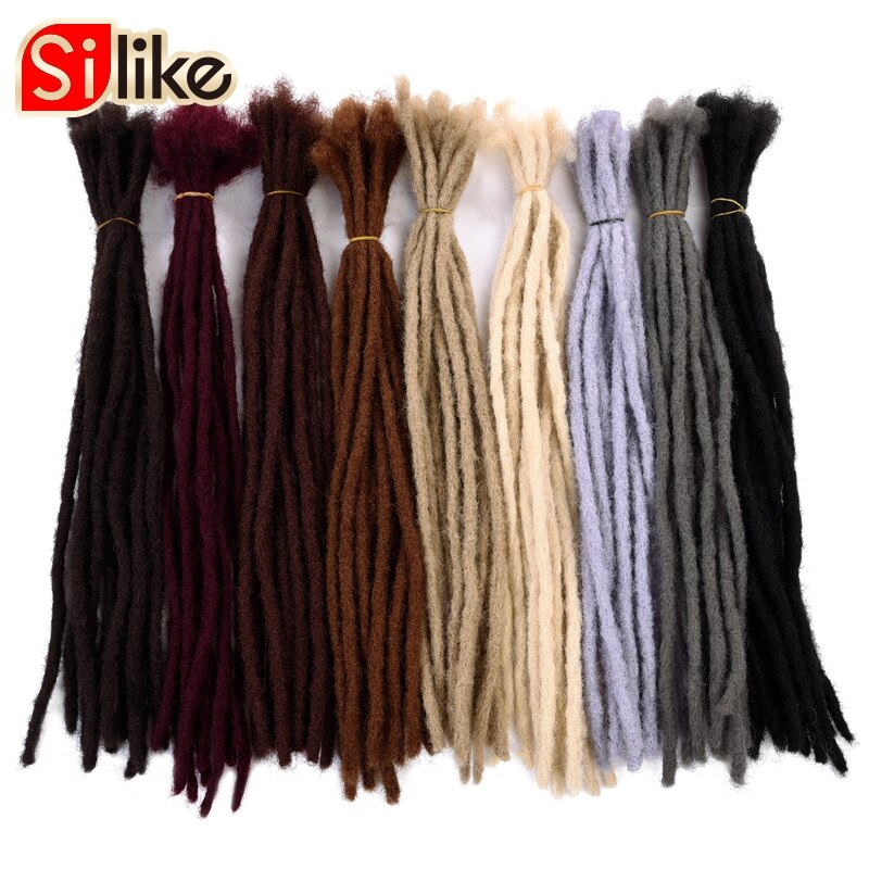 6inch Handmade Dreadlocks Extensions Men's Dread Reggae Hair Hip-Hop Style 10Strands/Pack Synthetic locks Hair