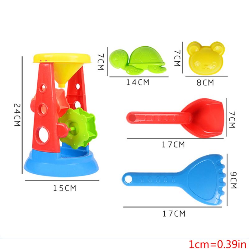 1 Set Beach Toys for Kids Baby Children Playing Game Sand Mould Cartoon Bucket Pail Children Sandbox Set Kit Toys: F