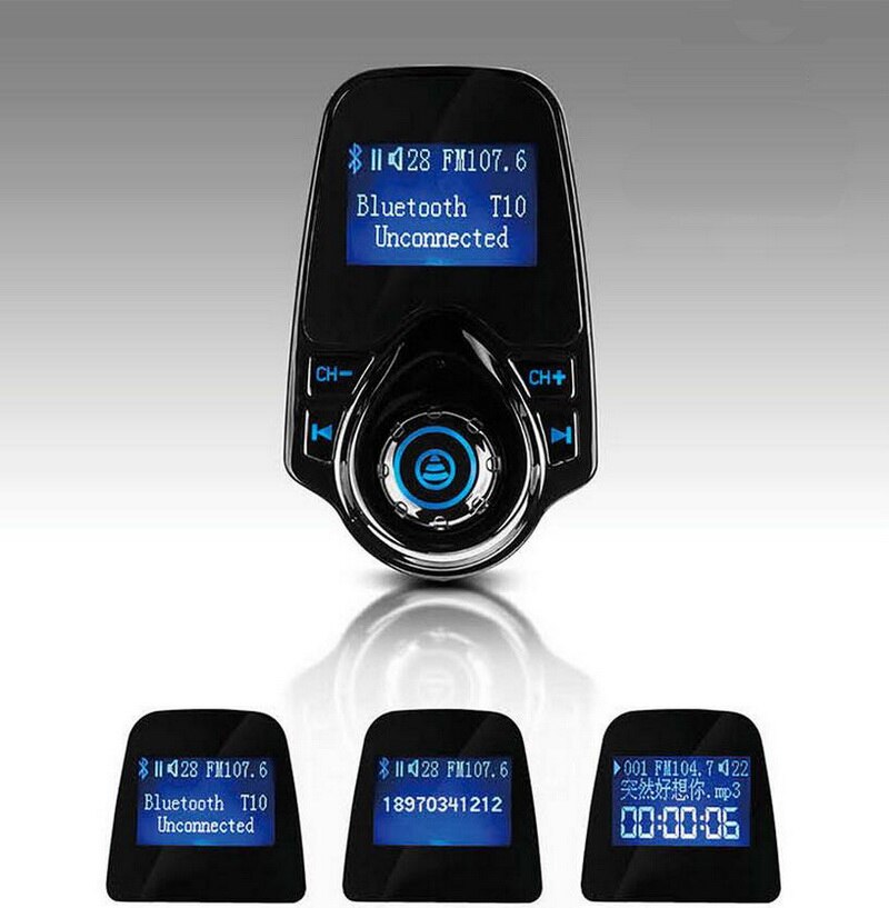 Bluetooth carkit bluetooth fm-zender  mp3- speler autokit oplader voor smartphone handsfree