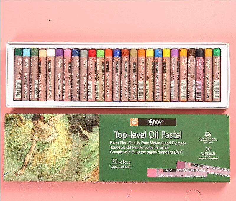 Color Oil Painting Stick Set 12/16/25/36/50 Colors Soft Oily Crayon Art Painting Safety Children Kids Crayon Stationery: 25 Colors - Set