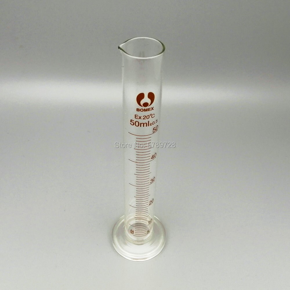 1Set (10Ml, 25Ml, 50Ml, 100Ml) glas Afgestudeerd Maatcilinder Chemie Laboratorium Benodigdheden