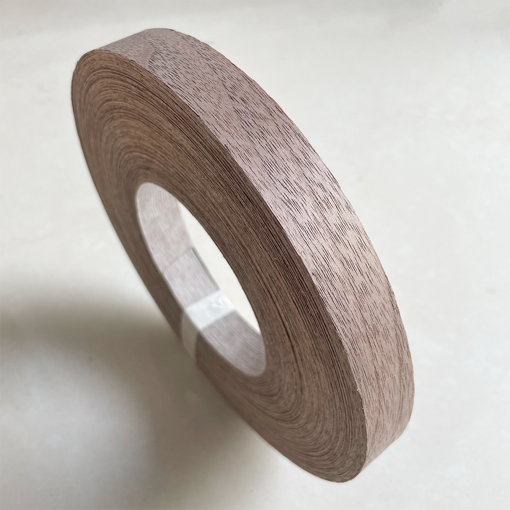 OMUKI Solid wood veneer edge banding with woodworking DIY furniture wardrobe cabinet edge banding width 2cm: Black Walnut / 10-11cm