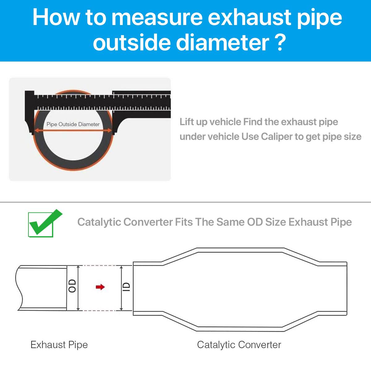 3&quot; Universal Car Catalytic Converter Exhaust Systems Muffler Length 11&quot; Stainless Steel