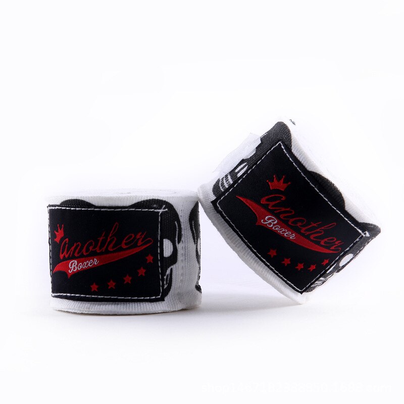 Håndbind bandage 5m længde træningsbind boksning sport multi farver muay thai håndbind håndledsstøtte: Hvid 3