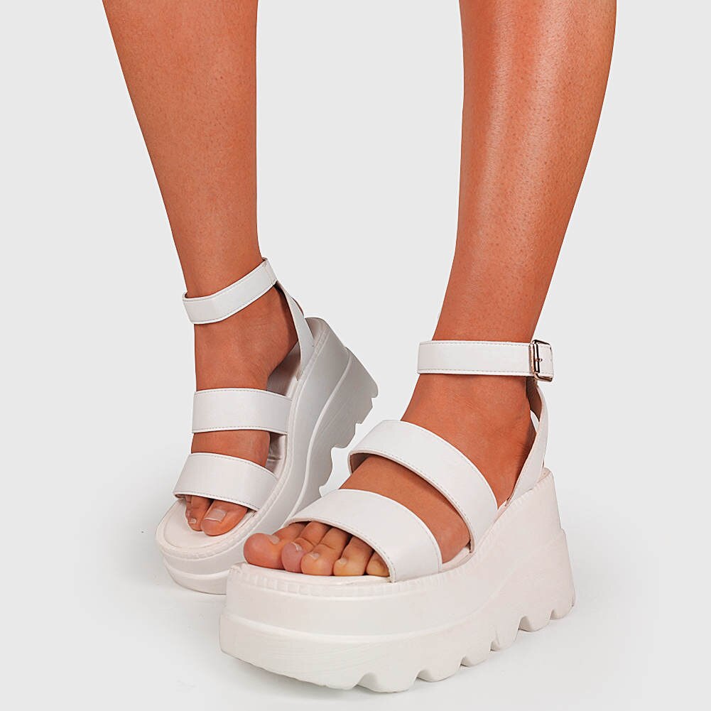 Large Size 43 Female Punk Black Gothic Wedges Sandals Platform Buckle Strap Street Summer Sandals Women Chunk Shoes Woman