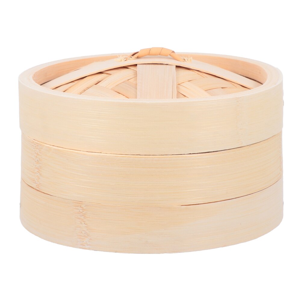1 Set Chinese Bamboo Steamer Bamboo Food Steamer with Lid Kitchen Cooking Tool: 16.5CM