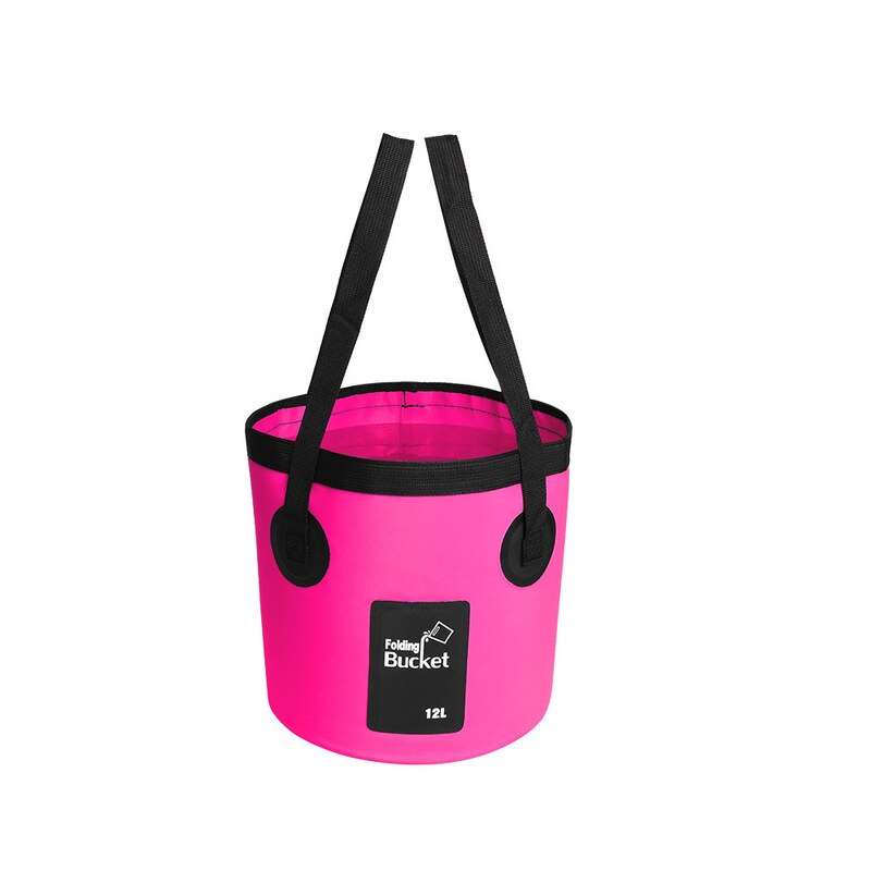 12L 20L Outdoor Waterdichte Water Zakken Vissen Opvouwbare Emmer Multifunctionele Draagbare Emmer Water Container Opslag Carrier Bag: Pink 12L