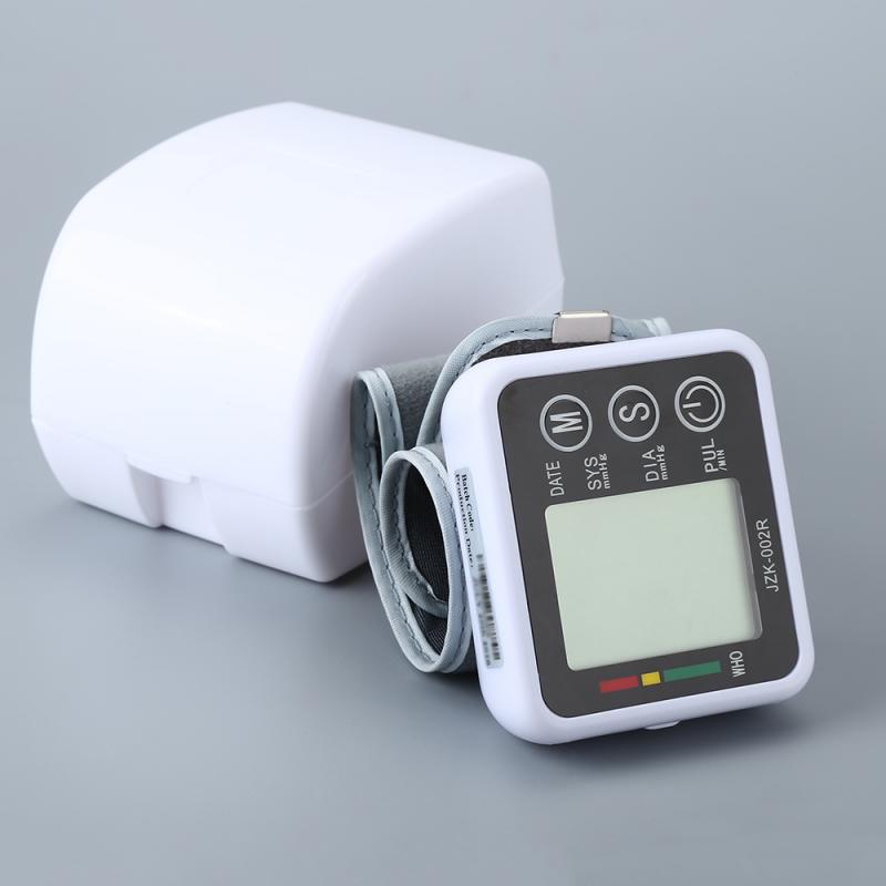 Muñeca Digital automática, Monitor de presión arterial para la parte superior del brazo, pulsómetro con icono de frecuencia cardíaca BP para ancianos