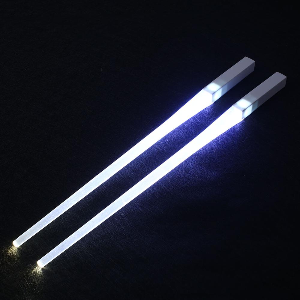 2 Teile/para LED Leucht Stäbchen Licht hoch Stäbchen LED Dauerhaft Leichte Küche Esszimmer Partei tragbar Sicher Geschirr: Weiß