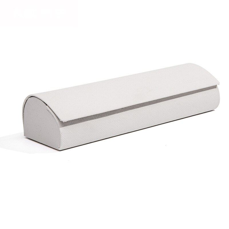 Mannen Vrouwen Draagbare Brillenkoker Brillen Doos Vouwen Brillen Doos Aluminium Presbyopie Zonnebril Doos: A white