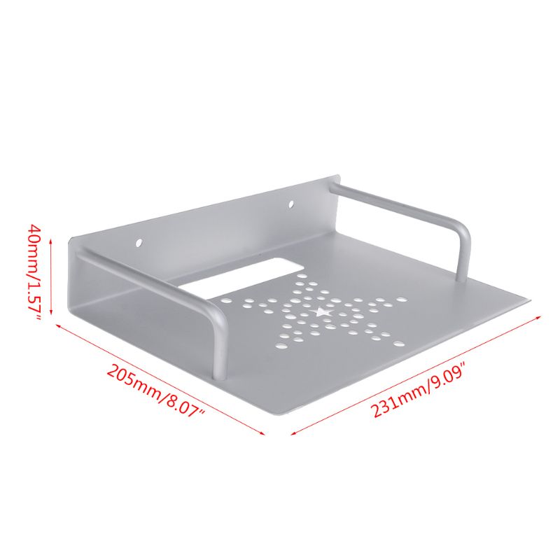 Wall Mount Storage Tv Box Router Plank Set-Top Box Beugel Houder Mini Pc Dvd-speler Stand Rack Aluminium single-Layer Ruimte