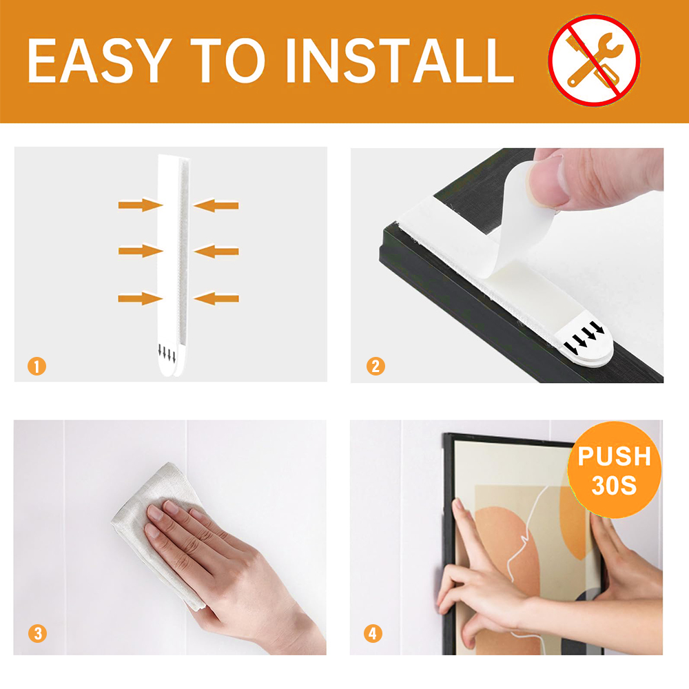 12Pairs Velcro Strap Tape No Damage To Wall Removable Adhesive Strips Fixing Pads Hanging Mounting Picture Wall Stickers Sticky