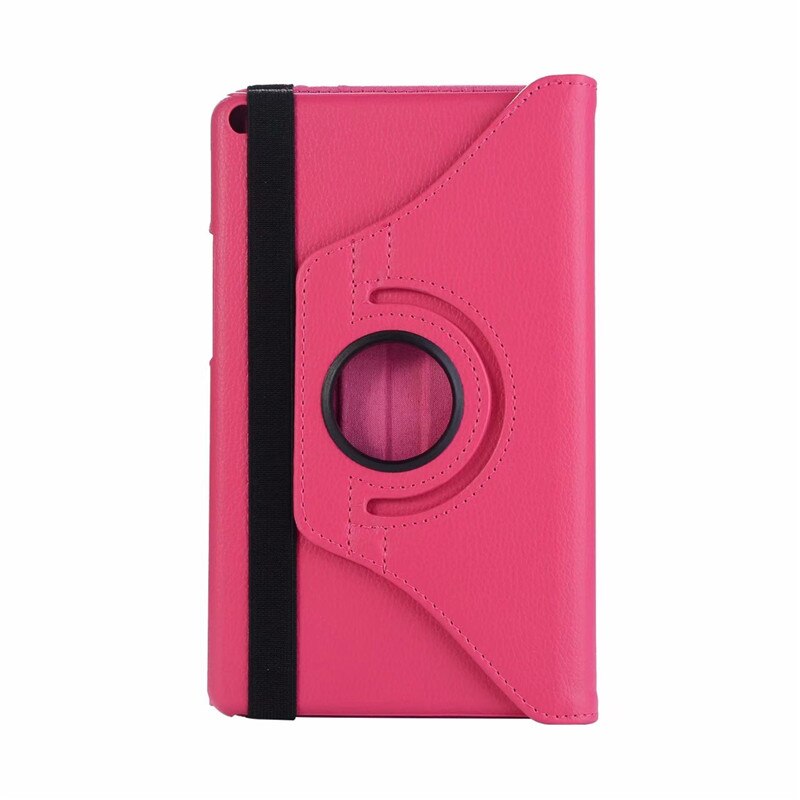 Funda de cuero PU giratoria 360 para Huawei MediaPad T3 8,0 Honor Play Pad 2 KOB-L09 KOB-W09 funda para Tablet para Huawei T3 8,0 + film: rose red and pen