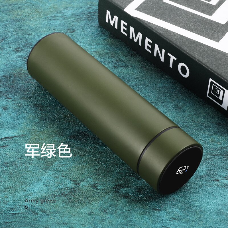 Insulation Cup Intelligent Temperature Measurement Water Cup Vacuum 304 Stainless Steel Cup Temperature Display Couple Cup: D