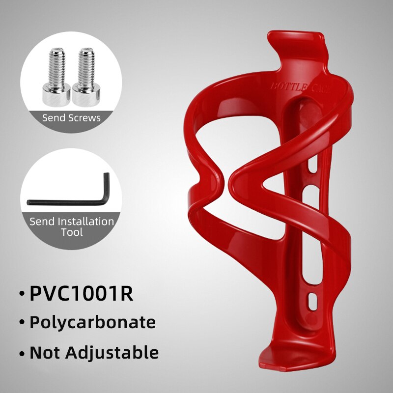 Rockbro sykkel vannflaskeholder sykkel ultralett flaskeholder pvc sykkel flaskeholdere landeveissykkel tilbehør 4 farger: Pvc 1001r