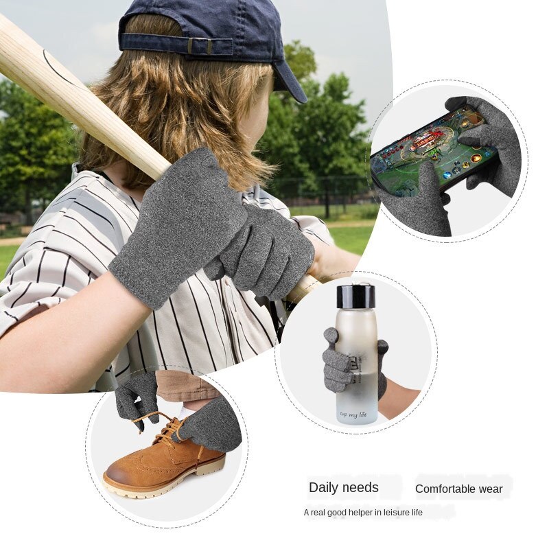 Compression Full Finger Pink Gloves Wrist Support Finger Pain Relief Gloves Therapy Relax Care Tools Gloves Pink Gloves