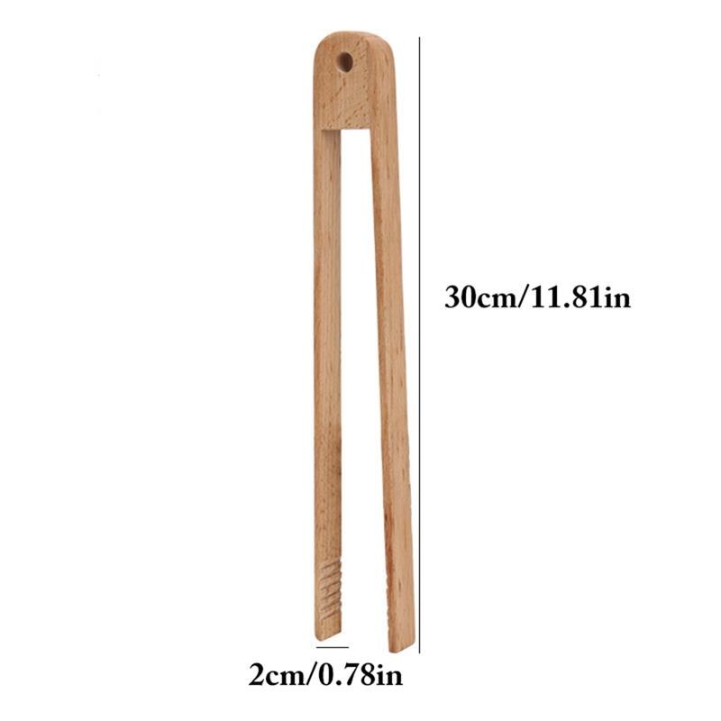 Bakken Tang Lange Handvat Bamboe Non-stick Voedseltangen Brood Tang Dessert Tang Natuurlijke Bamboe Voedsel Tang Clip Bbq tool: color 1