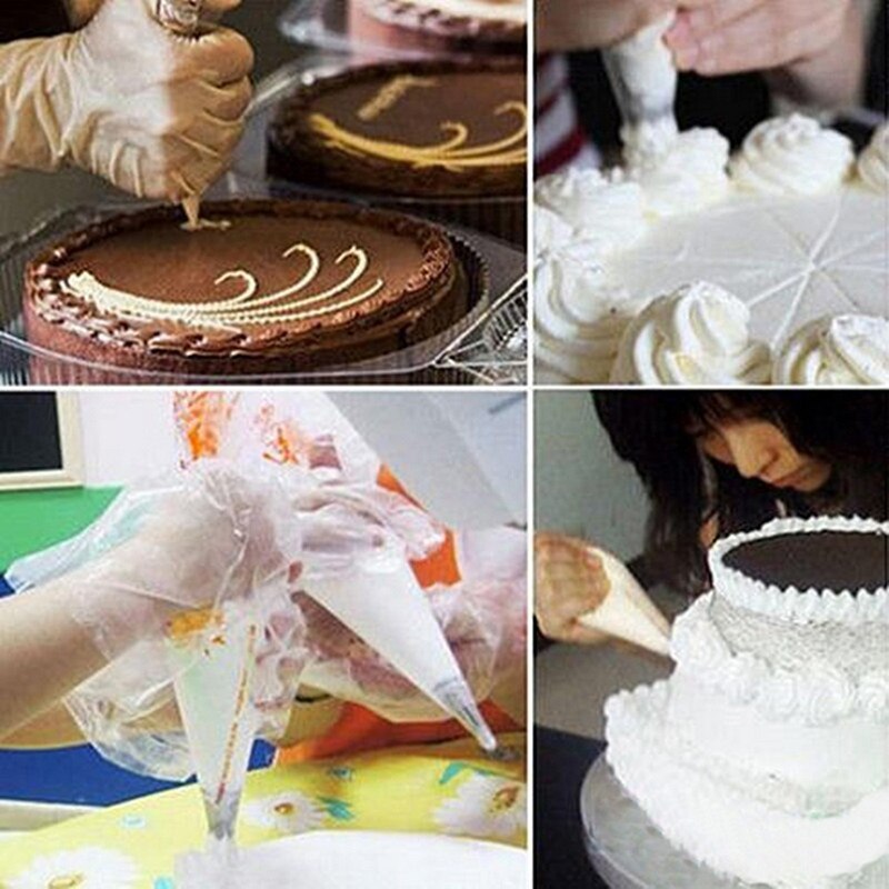 50 stk /100 stk pak kagepose s/m/l størrelse engangs sprøjtepose glasur fondant kage dekoration kage spids værktøj kage dekorationsværktøj