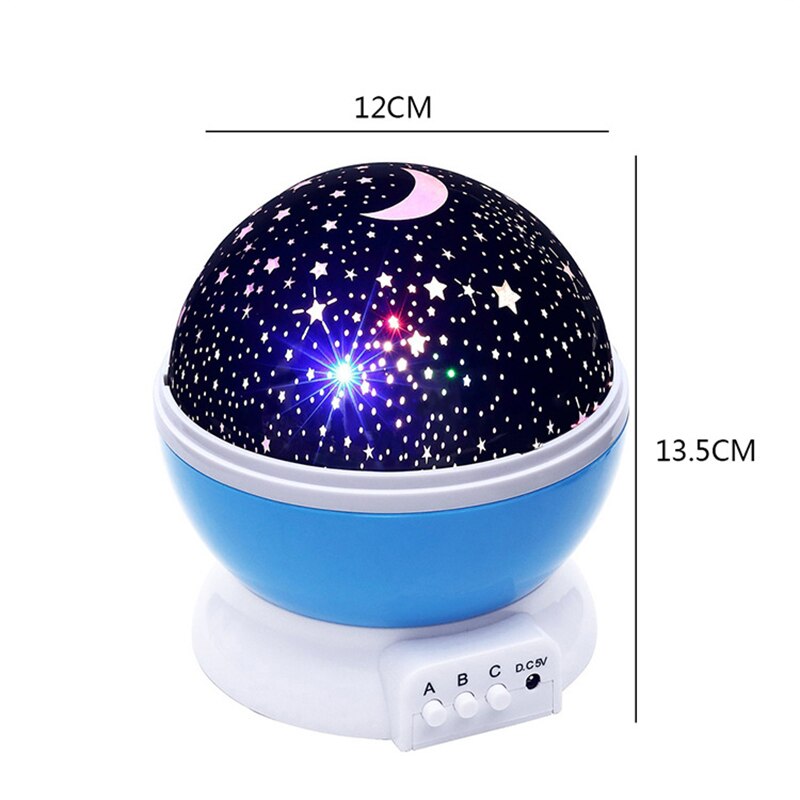 Starry Sky Projection Lamp Spherical Rotating LED Romantic Starry Sky Star Moon Projector Sleeping Light for Babies Infant