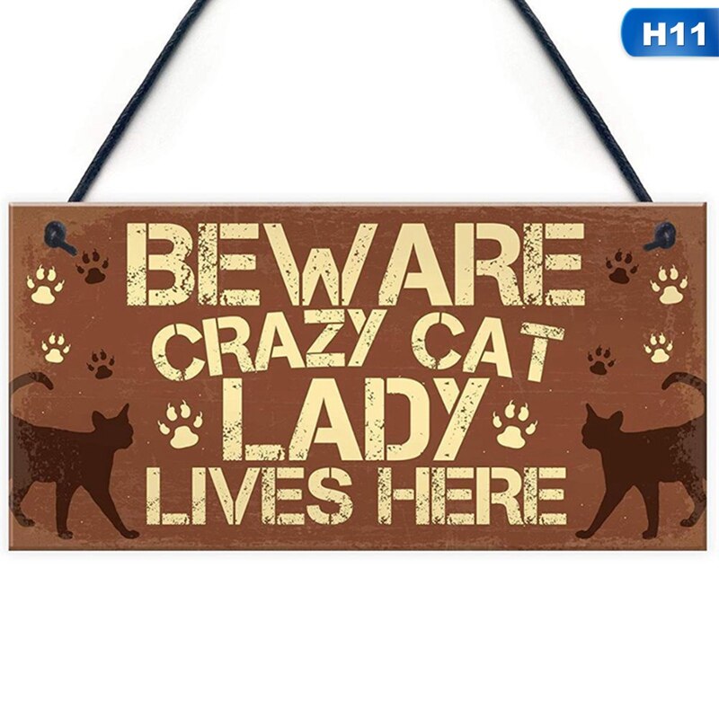 Trä vänskap katt husdjur tag graverad katt livet är bättre med katt tag inspirerande husdjur taggar för kattälskare: H11