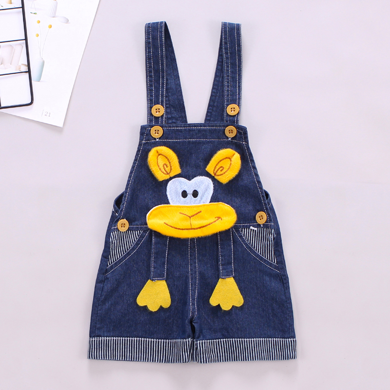DIIMUU été enfants bébé garçons vêtements Denim pantalon court salopette courte vêtements enfants garçon dessin animé impression pantalon