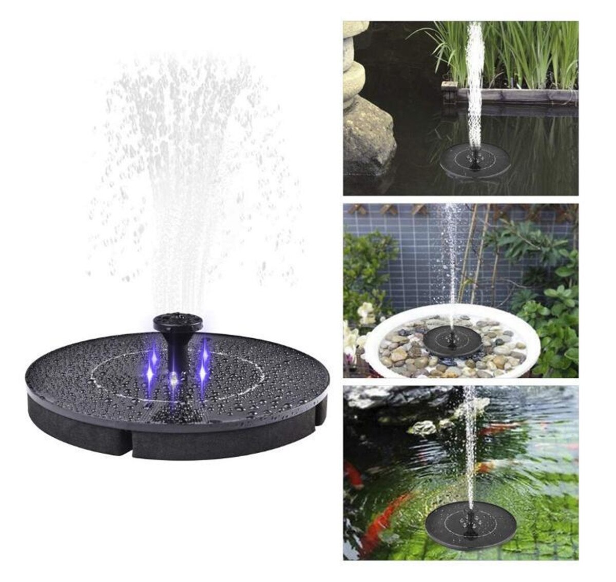 LED Schwimm Solar- Brunnen Garten Wasser Brunnen Schwimmbad Teich Dekoration Solar- Tafel angetrieben Brunnen Wasserpumpe Garten Dekoration