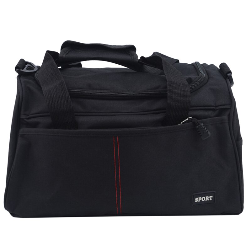 Bolso de viaje multifuncional para hombre y mujer, bolsa de viaje de gran capacidad, Oxford, para fin de semana: Black S