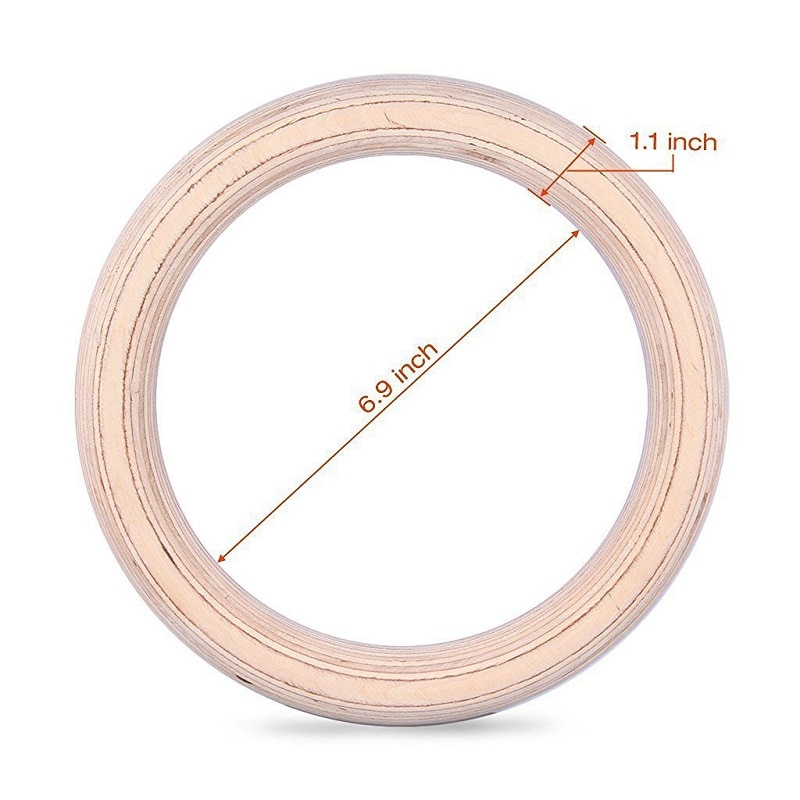 1 par træ 28mm trænings fitness gymnastik ringe gym træning crossfit pull ups muskel ups sport gymnastik ringe