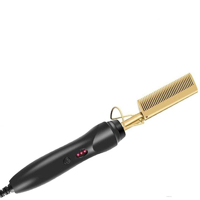 2 en 1 peigne lisseur électrique brosse à lisser les cheveux lissage fer peigne bigoudi humide sec utilisation peigne chauffant pour les cheveux