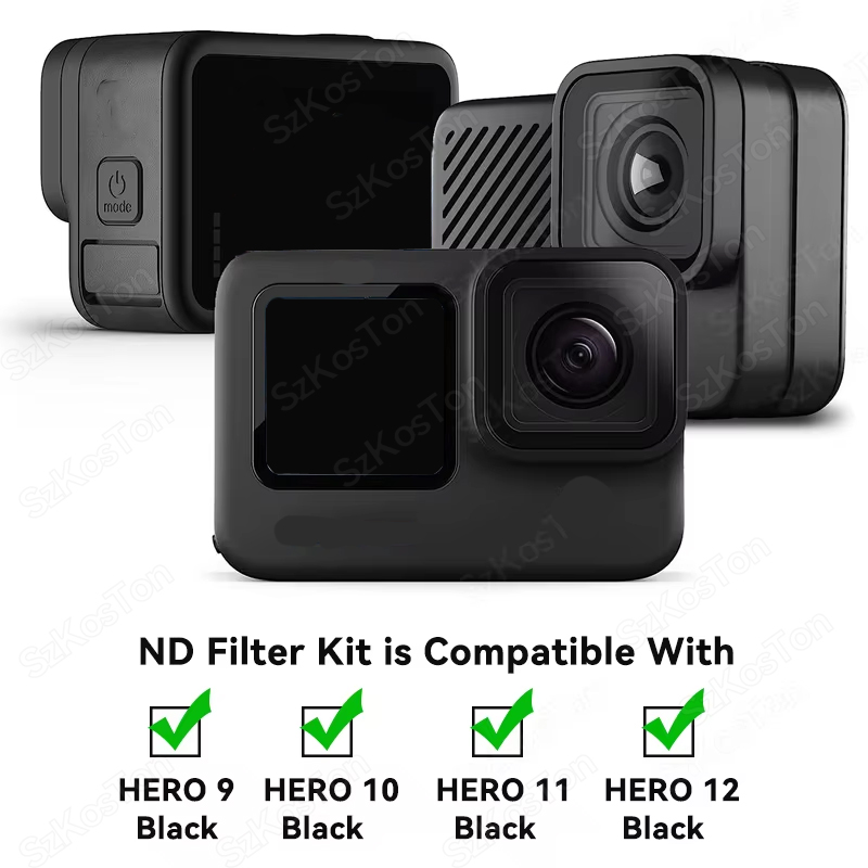 Kit de filtro CPL UV ND8 ND16 ND32 ND para GoPro Hero 12 11 10 9 filtro de lente negro ND CPL para Go Pro 9 10 11 12 accesorios de lente