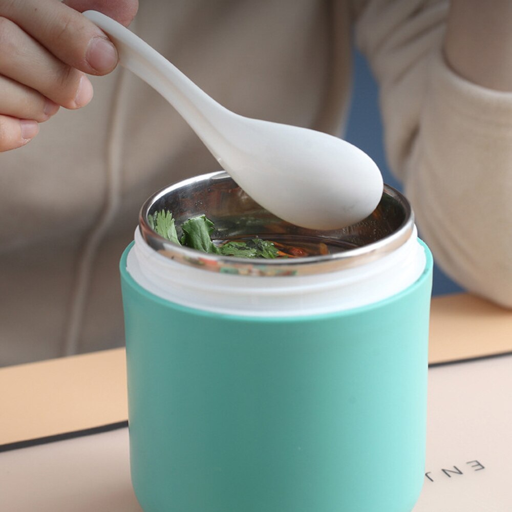 Stainless Steel Insulated Lunch Box Soup Holder Portable Food Container For Picnic School Office Hand-Held Soup Cup Thermos