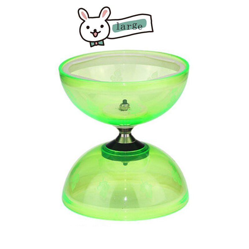 Unico di Modo 3-Cuscinetto Colorati Diabolo Chineseyoyo Con Handsticks & String Giocoleria Giocattolo Per I Bambini Al Coperto Giochi All'aperto Divertimento: Green Large