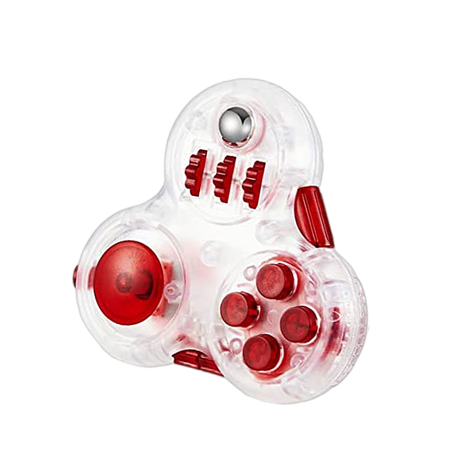 1Pc Fidget Controller Pad Cube - Premium Fidget Speelgoed-Gebruikt Om Stress Te Verlichten, een Anti-Angst Hand Speelgoed: Red