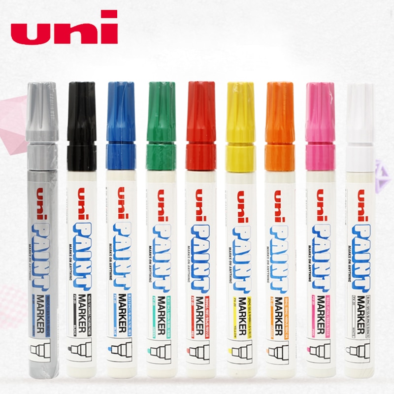 Uni mitsubishi-rotulador de pintura PX-20, bolígrafo de escritura, punta fina de 2,8mm, Japón, 15 colores a elegir