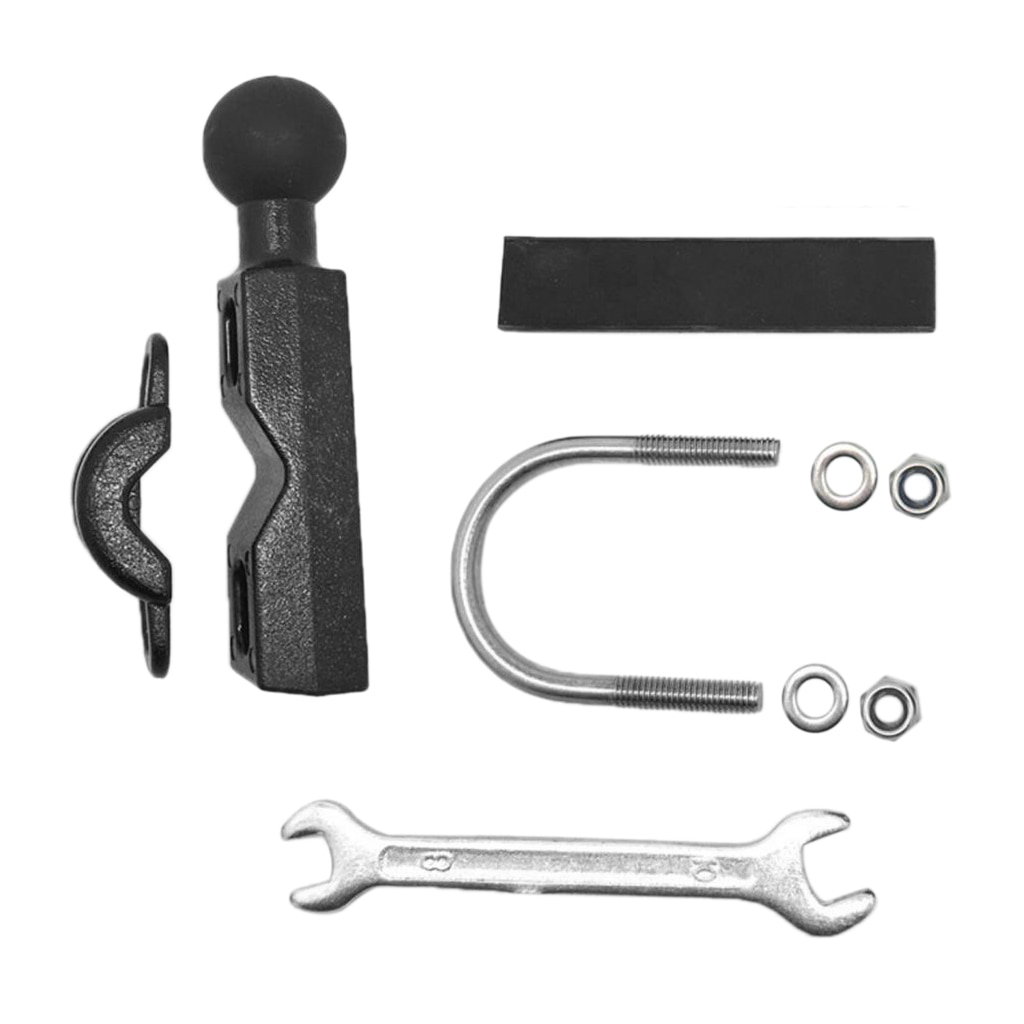 Motorcycle Bike Handlebar U-Bolt Clamp Base 25mm 1" Ball Mount