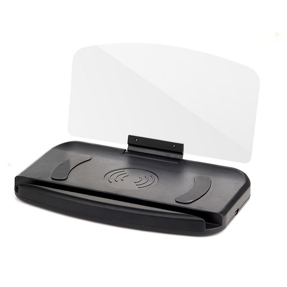 Car HUD HD Mobile Phone Navigation Projector Mobile Phone Holder GPS Head-up Display Support Frame Makeup Mirror 3 Intelligent: Wireless Charging