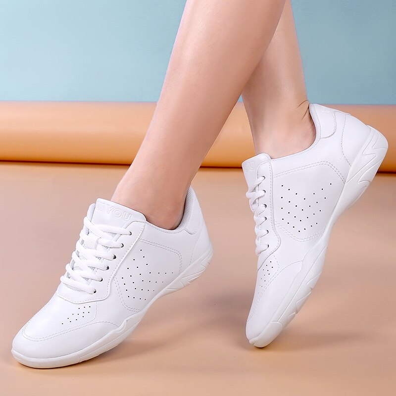 Super fiber leather sports shoes aerobics shoes fitness shoes parent child shoes children sports shoes soft sole dance shoes: 43