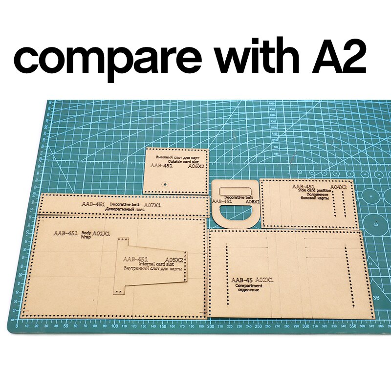 diy handmade leather goods ladies short wallet wallet kraft paper template leather craft pattern DIY mold sewing pattern