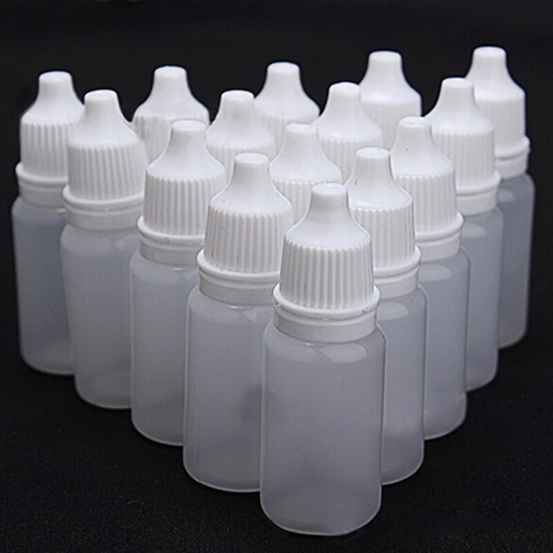 Gotero de plástico duradero vacío, 100 piezas, 5ml/10ml/15ml/20ML/30ML/50ML,