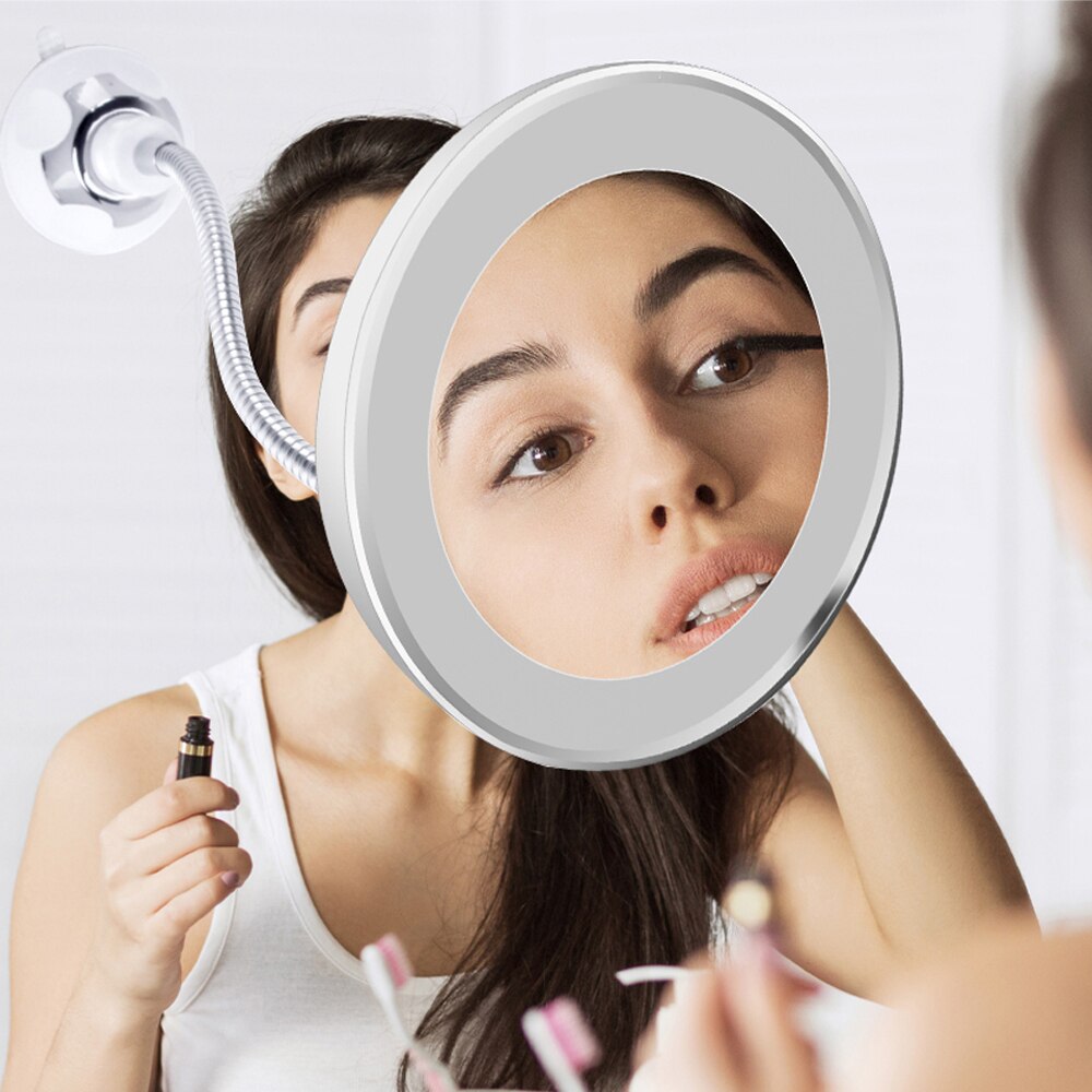 10X Magnifying Mirror makeup Light LED Magnifier Vanity Lamp 360 Degree Rotation Rotating Dressing Table Lighting